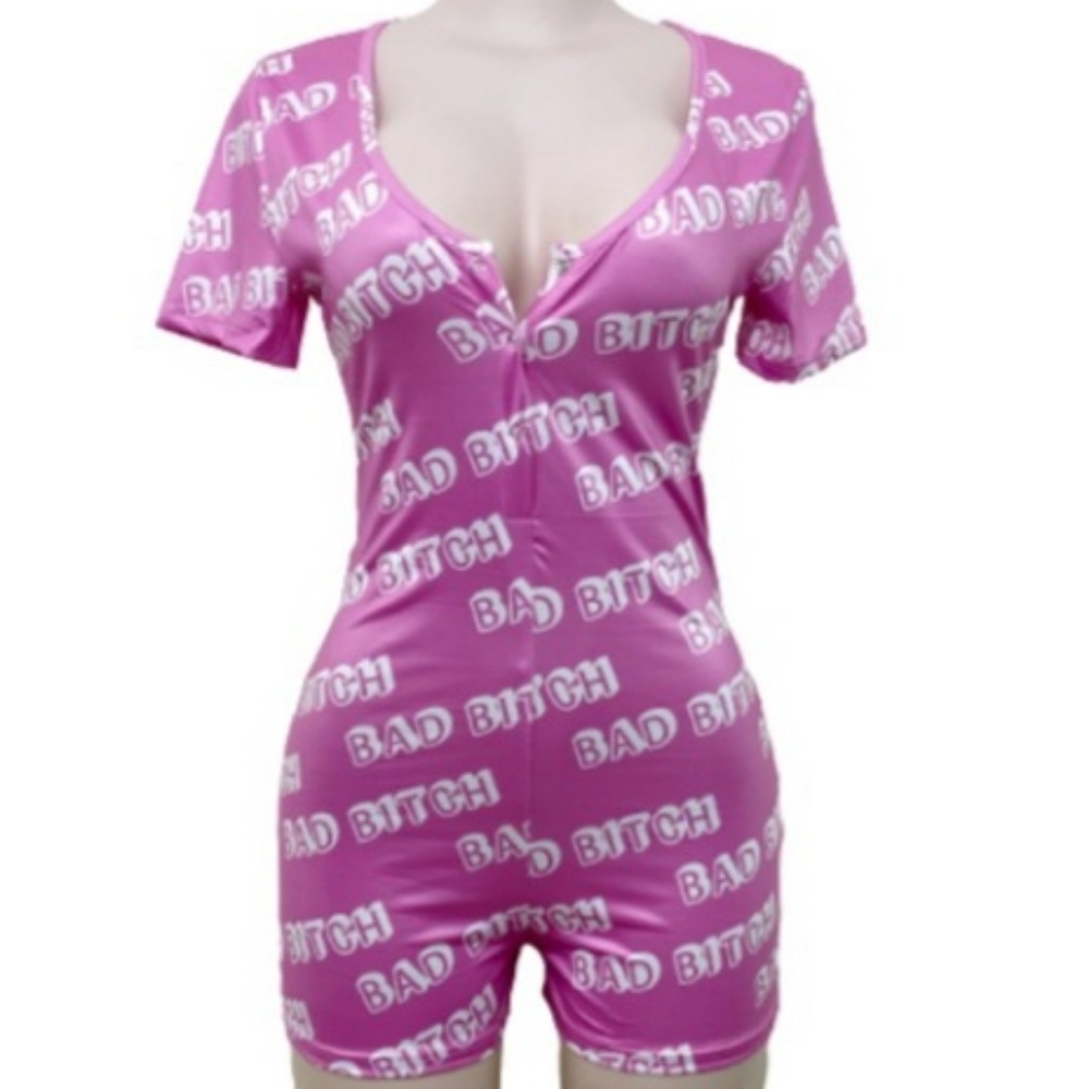 Bad B!tch Pink Short-sleeved Onesie